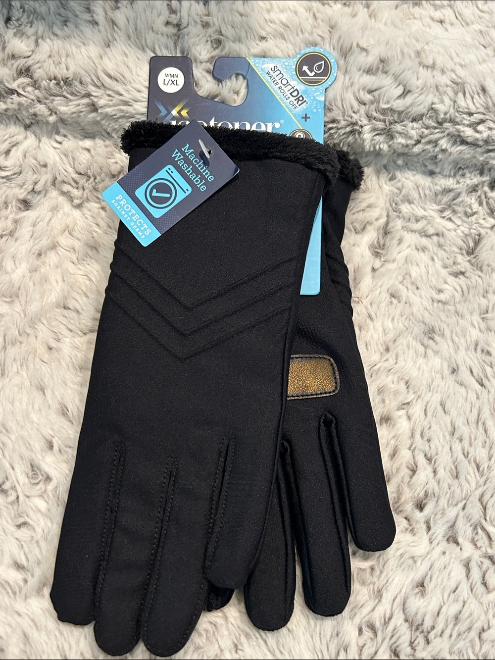 Isotoner Black Touchscreen Winter Gloves